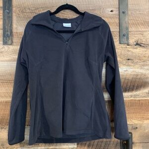 EUC - Columbia Quarter-Zip Fleece Pullover - Black - Extra Large